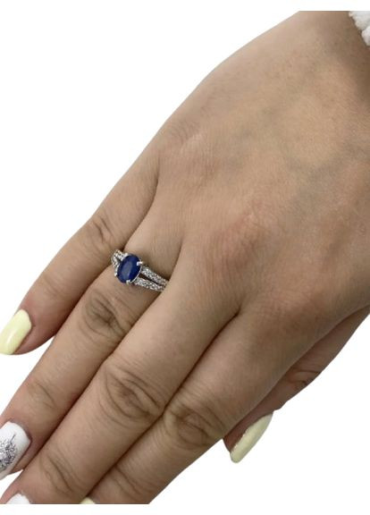 Каблучка срібна з сапфіром Т8020-м-сф Shatlen Каблучка (346488842)
