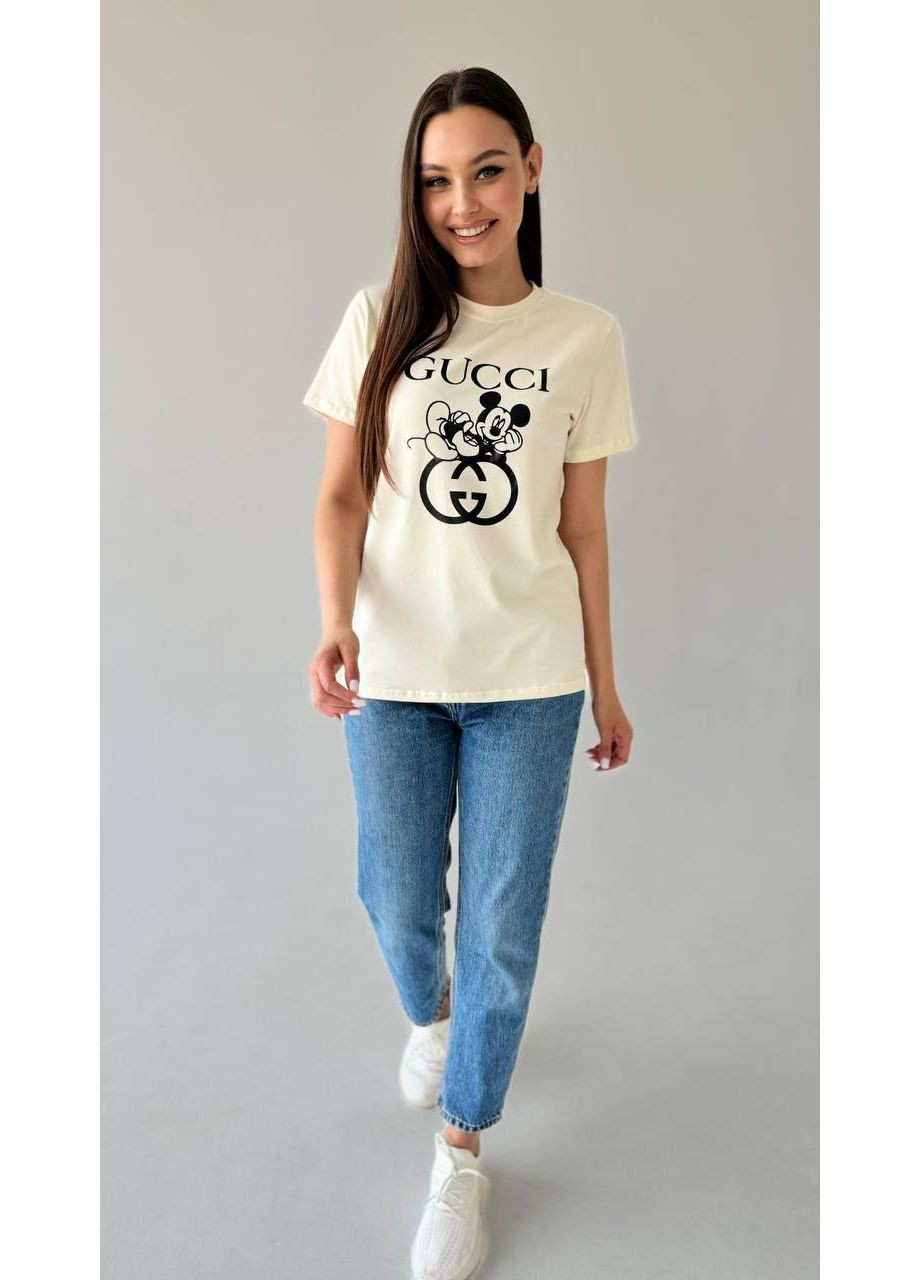 Женская футболка молоко No Brand - (368765969)