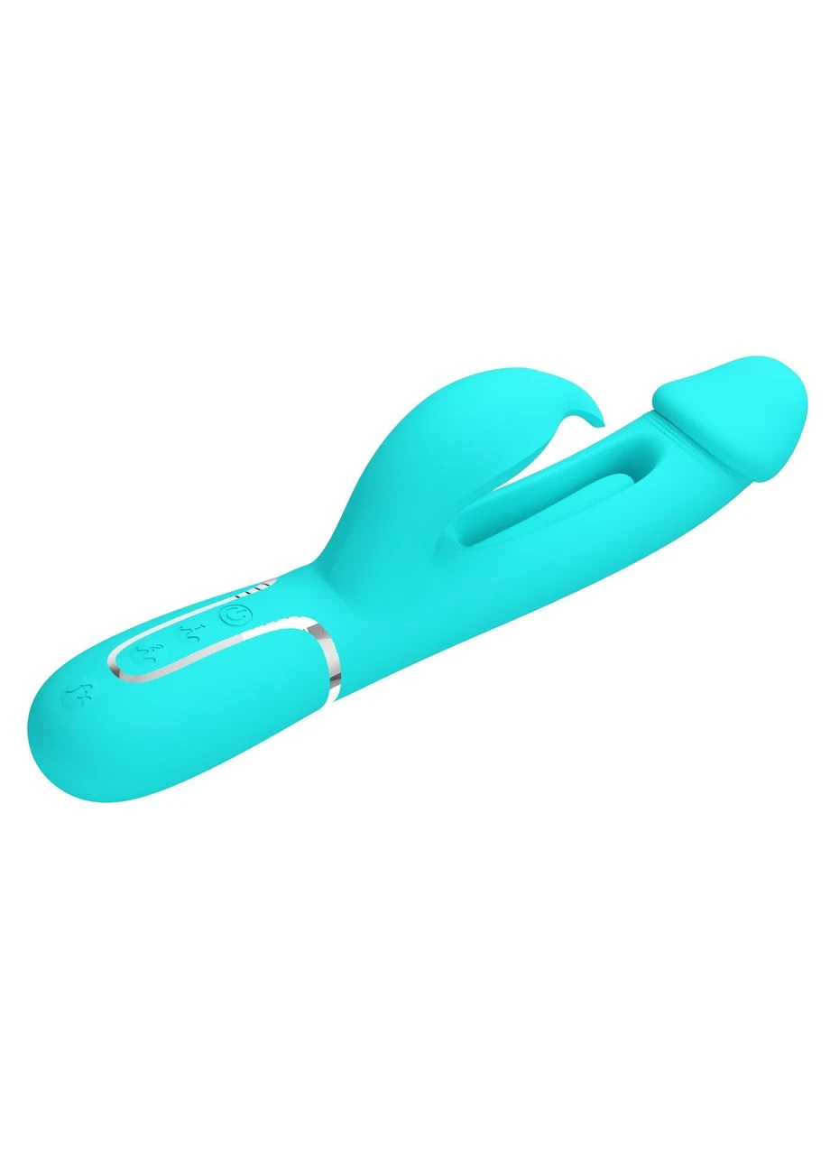 Вібратор із стимулятором клітора Kampas Rabbit 3 in 1 Green, BW-500025-1 Pretty Love (383073396)