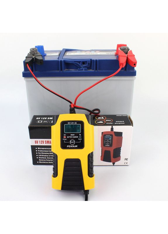 Автоматичний зарядний пристрій для акумулятора авто 2A, 6-12V FBC061202D, розумна зарядка + кейс Foxsur (350947305)