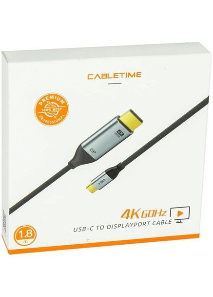 Кабель USB-C - DisplayPort 4K Ultra HD 1.8 м V1.2 (CA913305) CABLETIME (323123514)