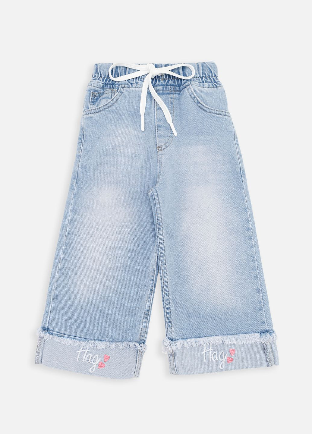 Джинси straight для дівчинки колір блакитний ЦБ-00269144 Yuki (317635678)