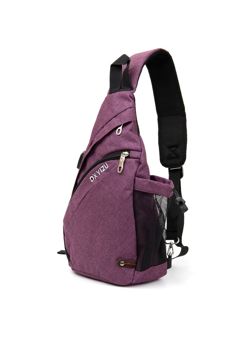 Синяя мужская текстильная сумка через плечо, малиновая кроссбода. 20552 Vintage (329197589)