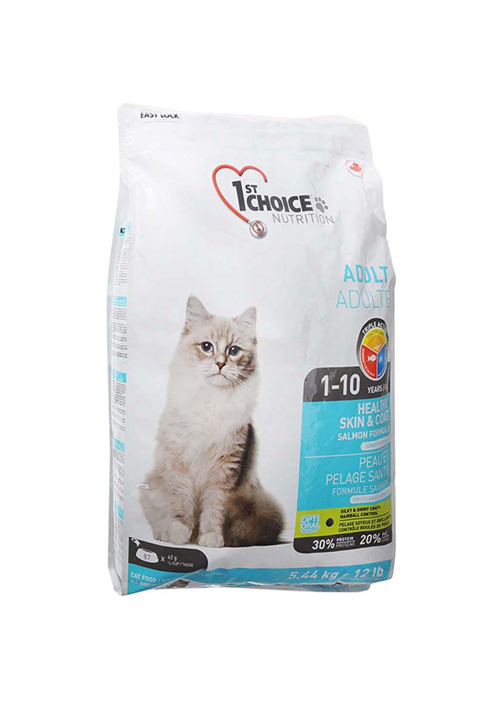 Сухой корм Adult Healthy Skin&Coat для взрослых кошек 5.44 кг 1st Choice (286472751)
