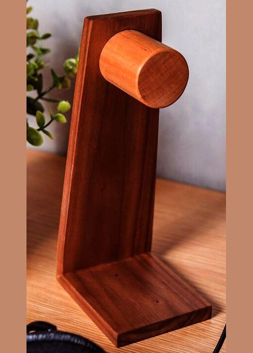 Стійка для навушників з дерева Сандоваль латте (НУП-003116) No Brand (328415053)