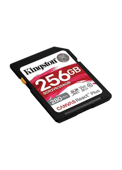 Карта памяти SDHC 256GB UHS-II/U3 Class 10 Canvas React Plus V60 SD R280/W150MB/s (SDR2V6/256GB) Kingston (336953975)