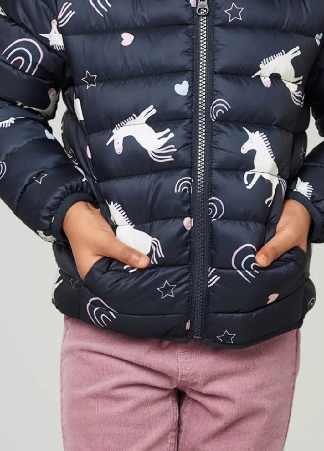 Темно-синяя демисезонная куртка девочке демисезонная Lupilu