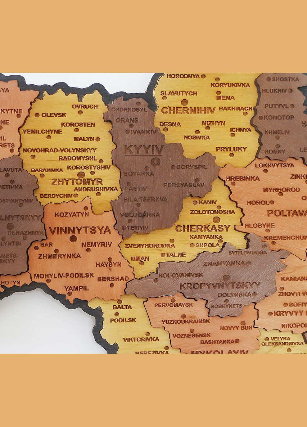 Карта України настінна середня 3D об'ємна англійською з синьою підсвіткою (220В) в коробці 92.5*64.6 см (12ССАнгл) Гранд Презент (279382057)