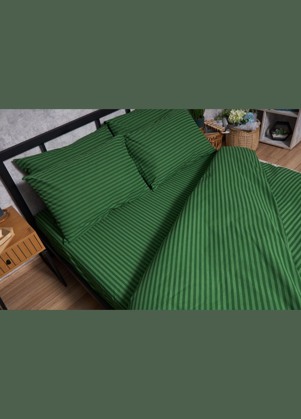 Комплект постільної білизни Бязь Gold Люкс полуторний 143х210 наволочки 4х50х70 (MS-820004428) Moon&Star Juniper (288536281)