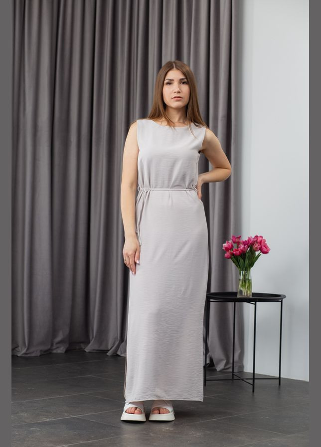 Светло-серое повседневный платье 25.2667 42( ) свет серый AKSAN однотонное