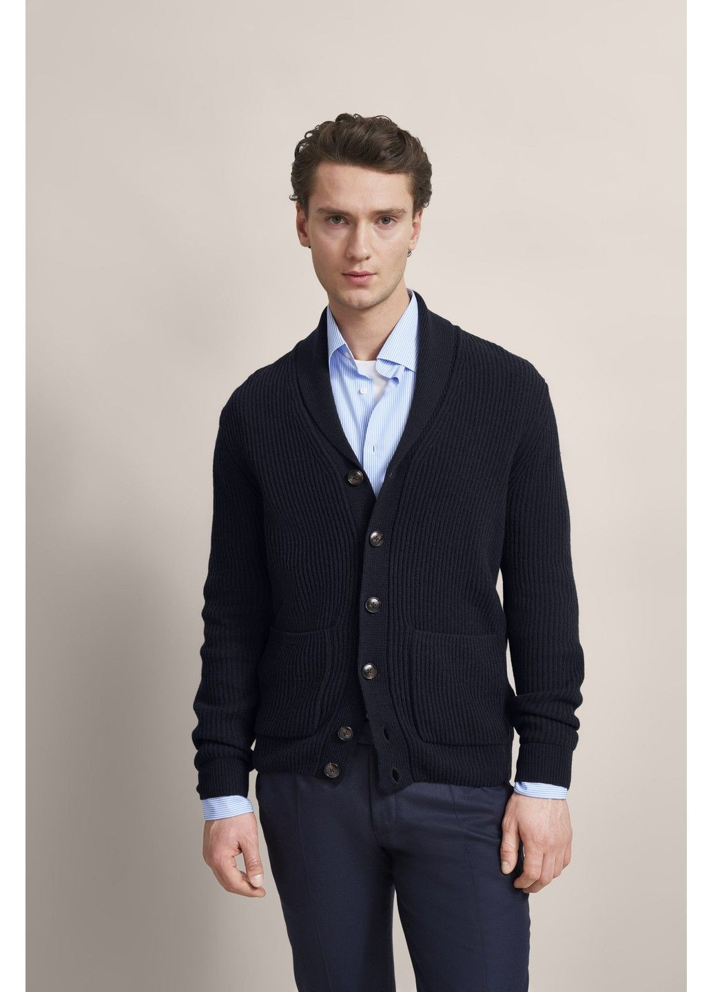 Чоловічий кардиган Синій Bugatti (311199523)