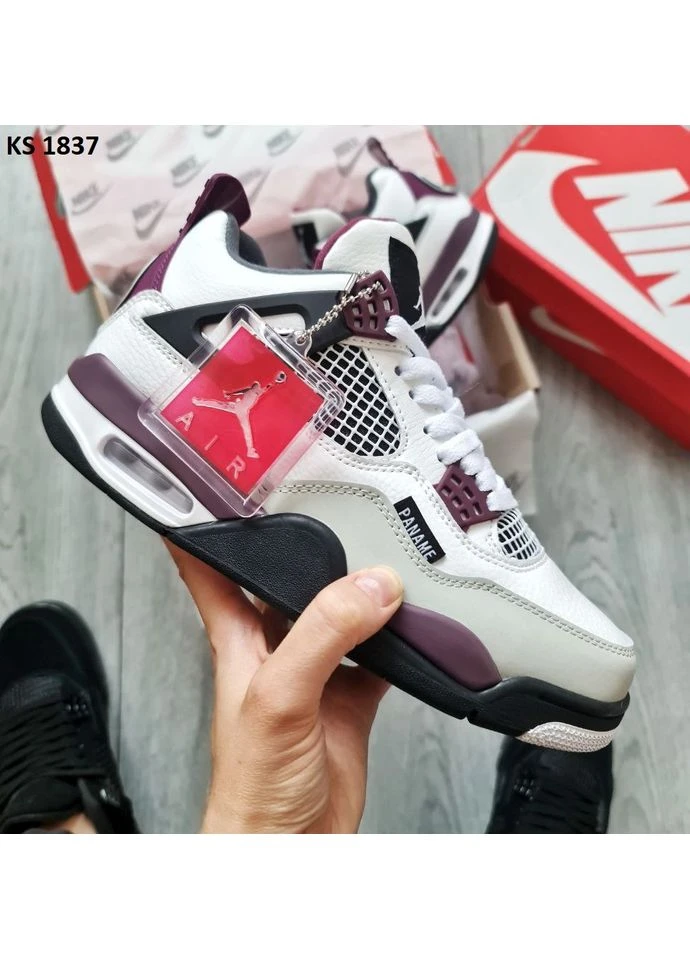 Комбіновані літні кросівки nike x psg air jordan 4 retro найк аір ретро No Brand