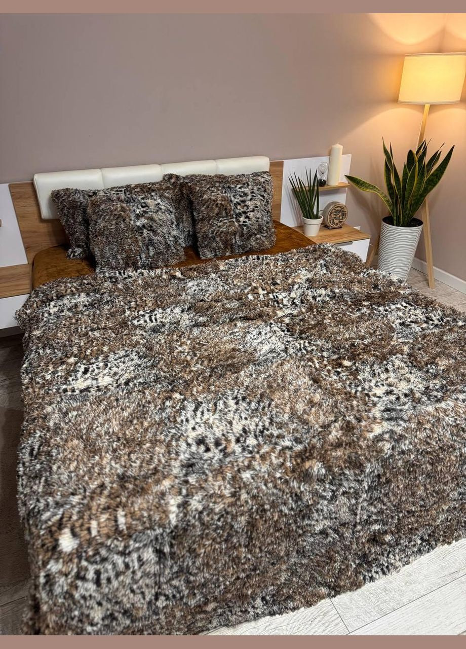 Постільна білизна велюрова трава 4 наволочки Євро Коричневий П4К-velur-travka-002/3 (П4К-velur-travka-002/3) No Brand (308754613)