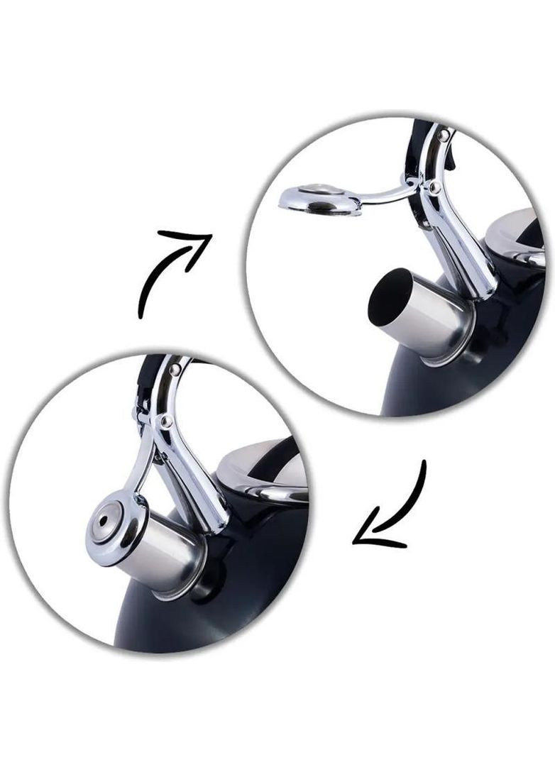 Чайник індукційний Blue 2.7л зі свистком (синій кобальт) Kamille (339780107)