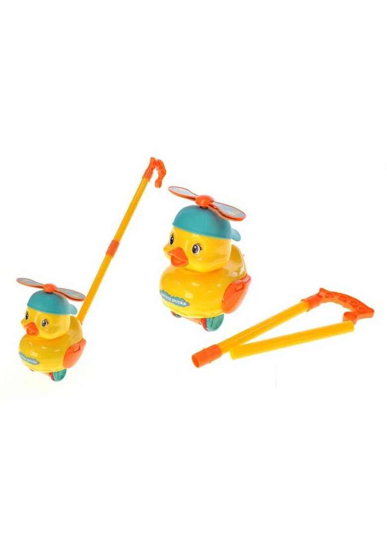 Каталка 198-29 "Каченя" з ручкою р.21x18x19 см YG Toys (389890003)