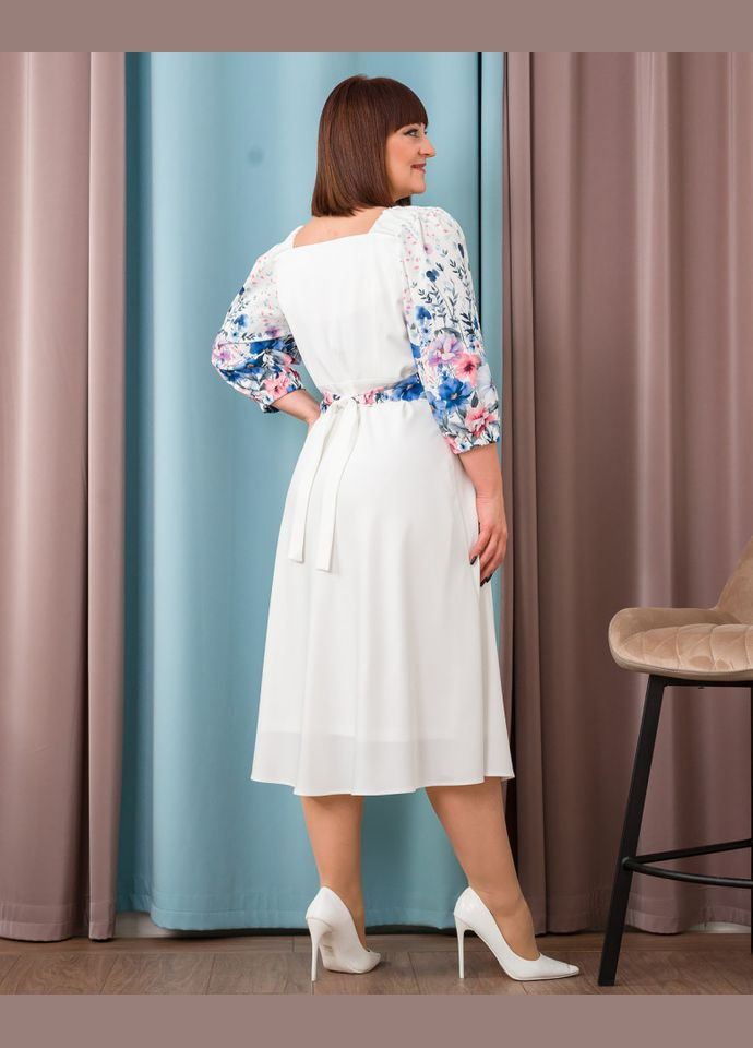 Молочное платье 14500 Alenka Plus