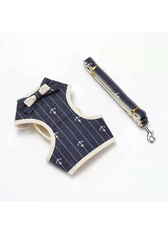 Шлейка для собак з повідцем Якір 11945 M синя No Brand (324824837)