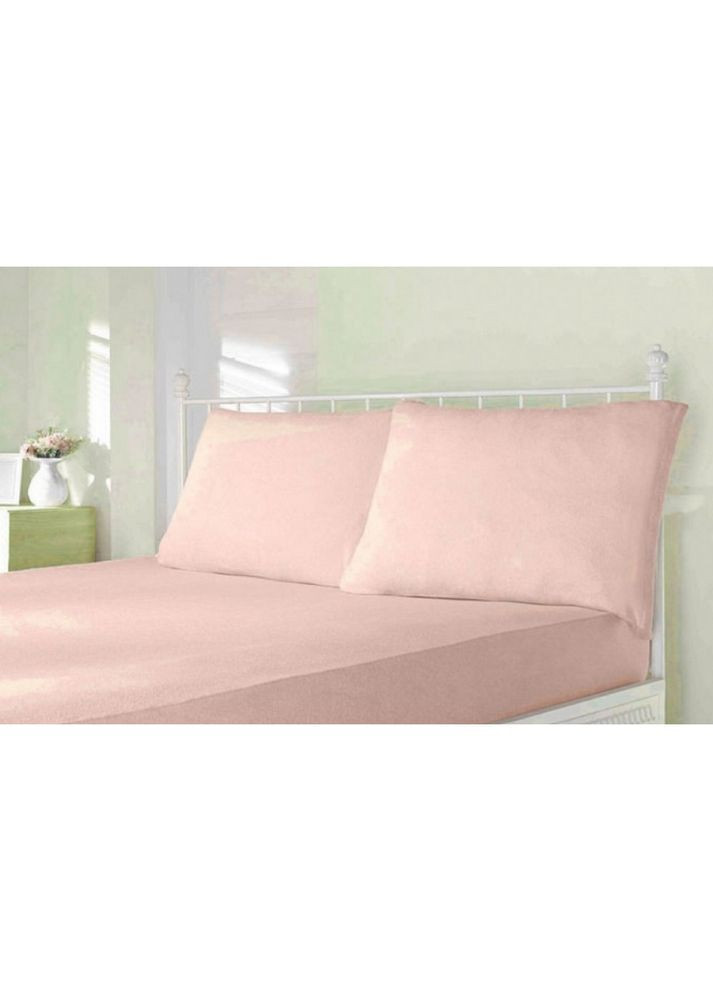 Простирадло apricot трикотажне на гумці 180x200 + наволочки 2-50x70 Maison D'or (366221603)