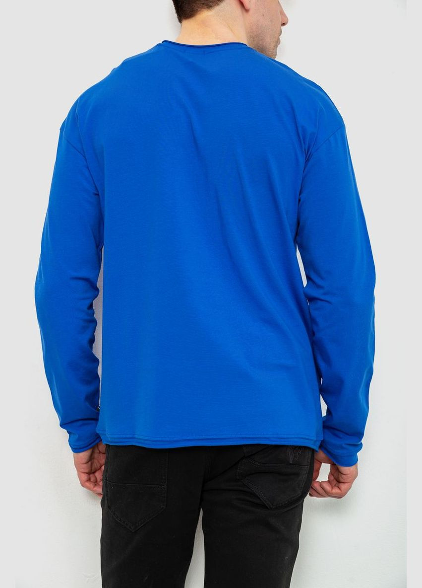 Синий лонгслив мужской однотонный 102r3308 Ager однотонный (304548996)
