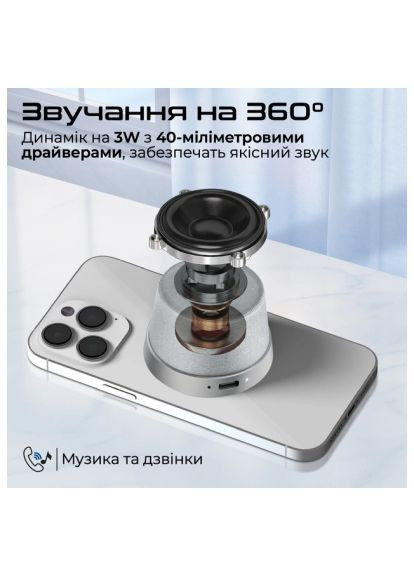 Акустическая система (punch.silver) Promate Punch 3 Вт Silver (366065877)