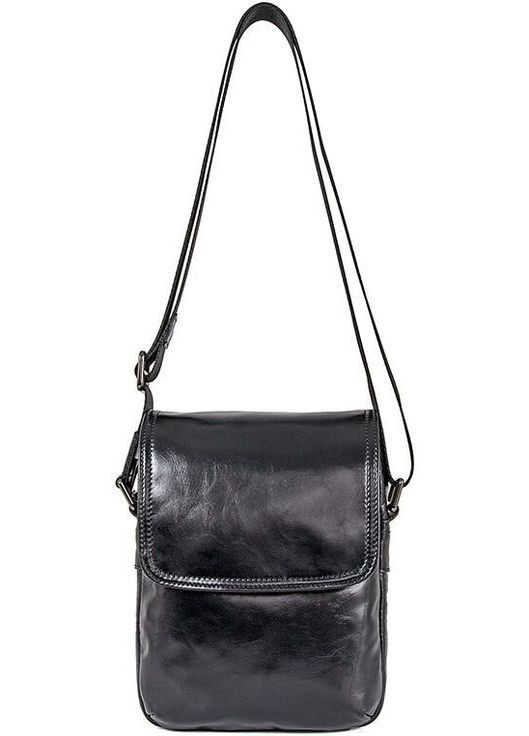 Мужская сумка Vintage кожаная через плечо для документов черная (sku_14470) No Brand (328922141)