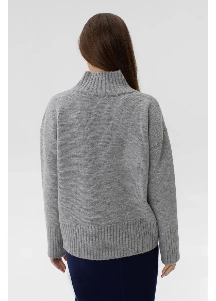 Серый демисезонный свитер женский вязаный goldie серый Sewel