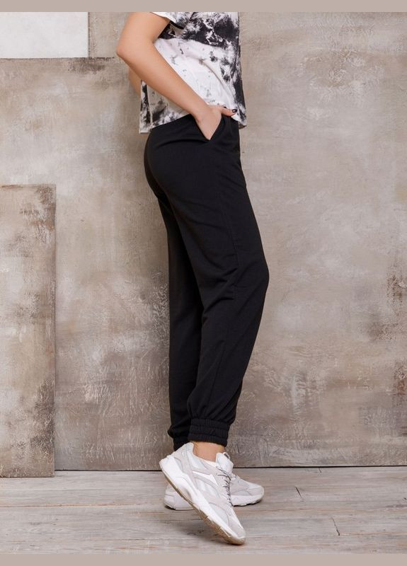 Спортивные штаны 12433 черные ISSA PLUS (301036917)