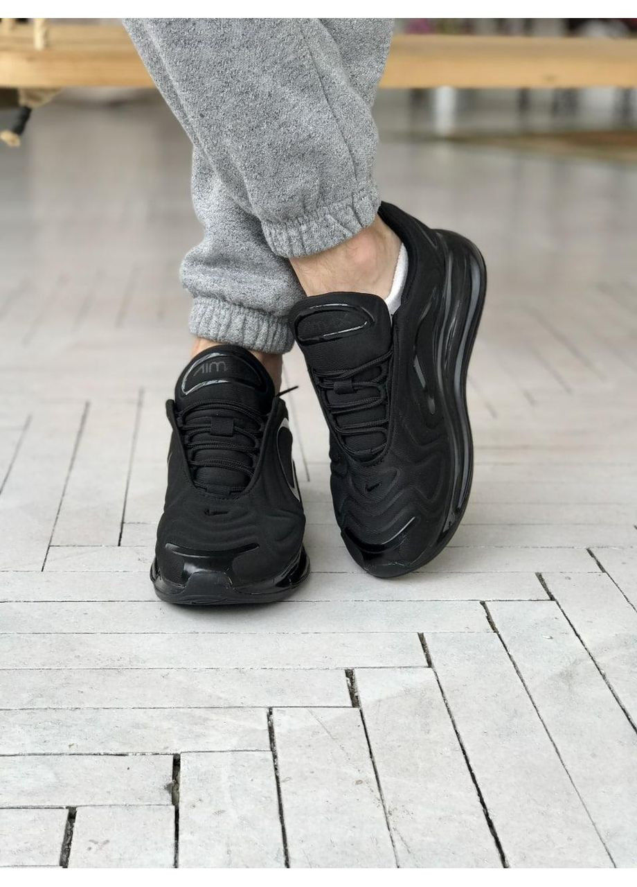 КРОССОВКИ ЖЕНСКИЕ NIKE AIR MAX 720 BLACK 1 НАЙК АИР МАКС 720 No Brand чёрные демисезоны (368887595)
