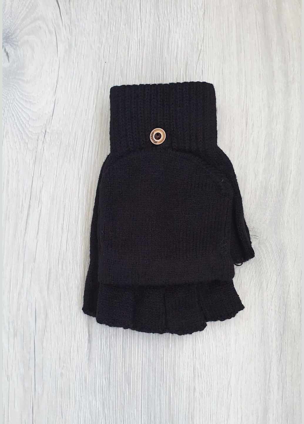 Вязаные мужские перчатки-митенки без пальцев No Brand (301425413)