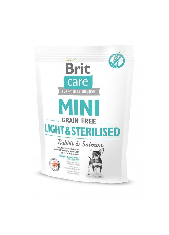 Корм сухий Grain Free Mini Light Sterilised для дорослих собак дрібних порід з зайвою вагою або стерілізованих з к Brit (362702245)