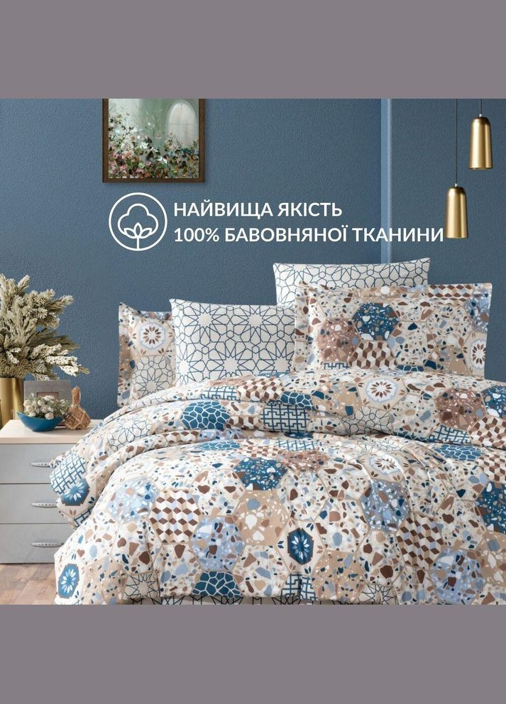 Пододеяло 200х220 см, бязь, хлопок, натуральная ткань, абстракция, в индивидуальной упаковке IDEIA (342128626)