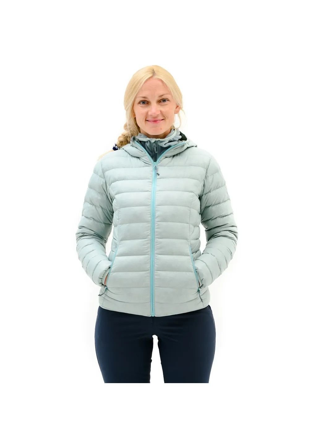 Зелена демісезонна пухова куртка trek wms Turbat