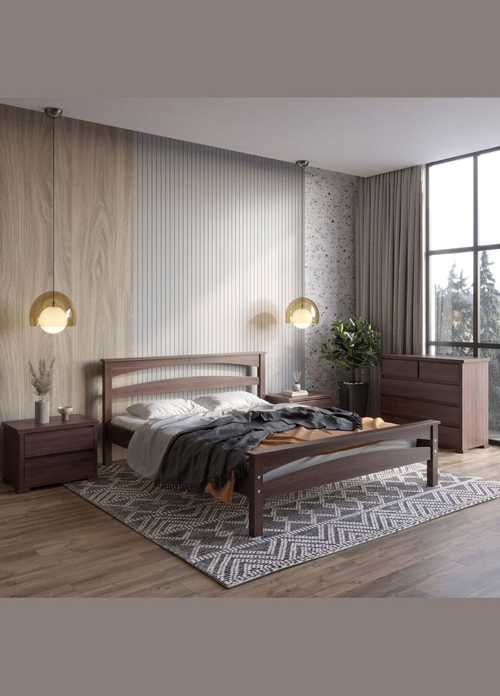 Двуспальная деревянная кровать Чикаго Сити 160х200 см (MBG-9947) Mebigrand (366084782)