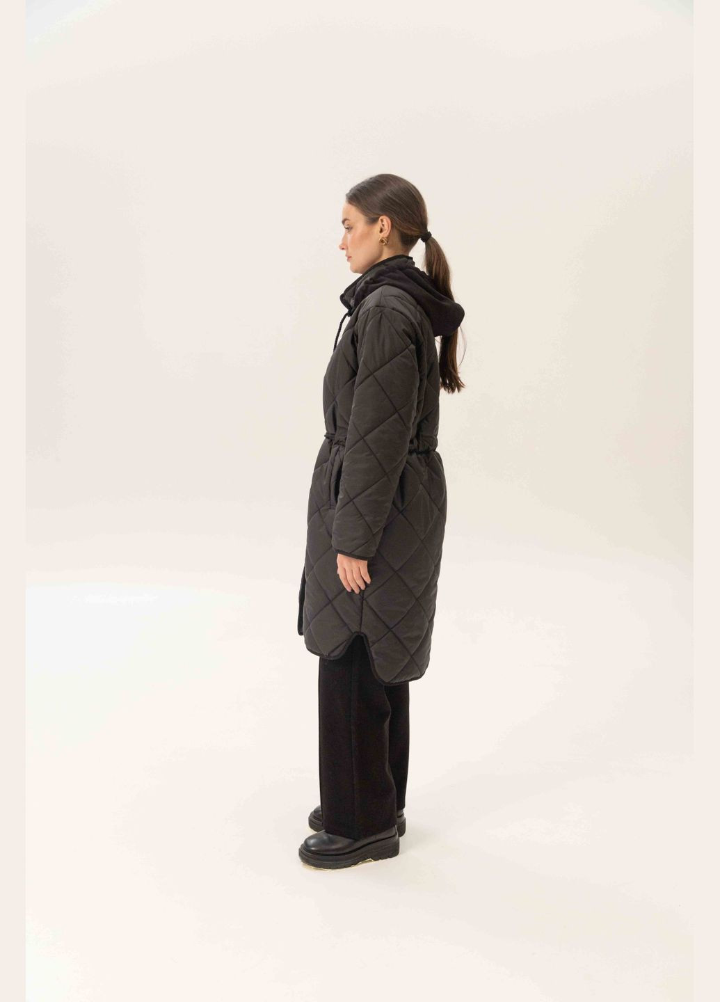 Чорне демісезонне Пальто Чорний Демісезон Повсякденний Alberto Bini