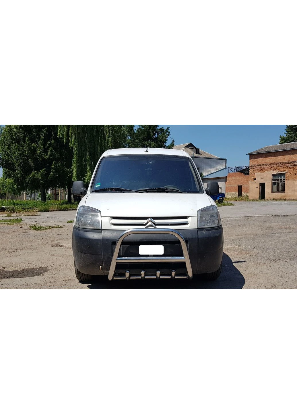 Кенгурник із грилем (захист переднього бампера) Peugeot Partner 1996-2008 ST LINE (398186334)