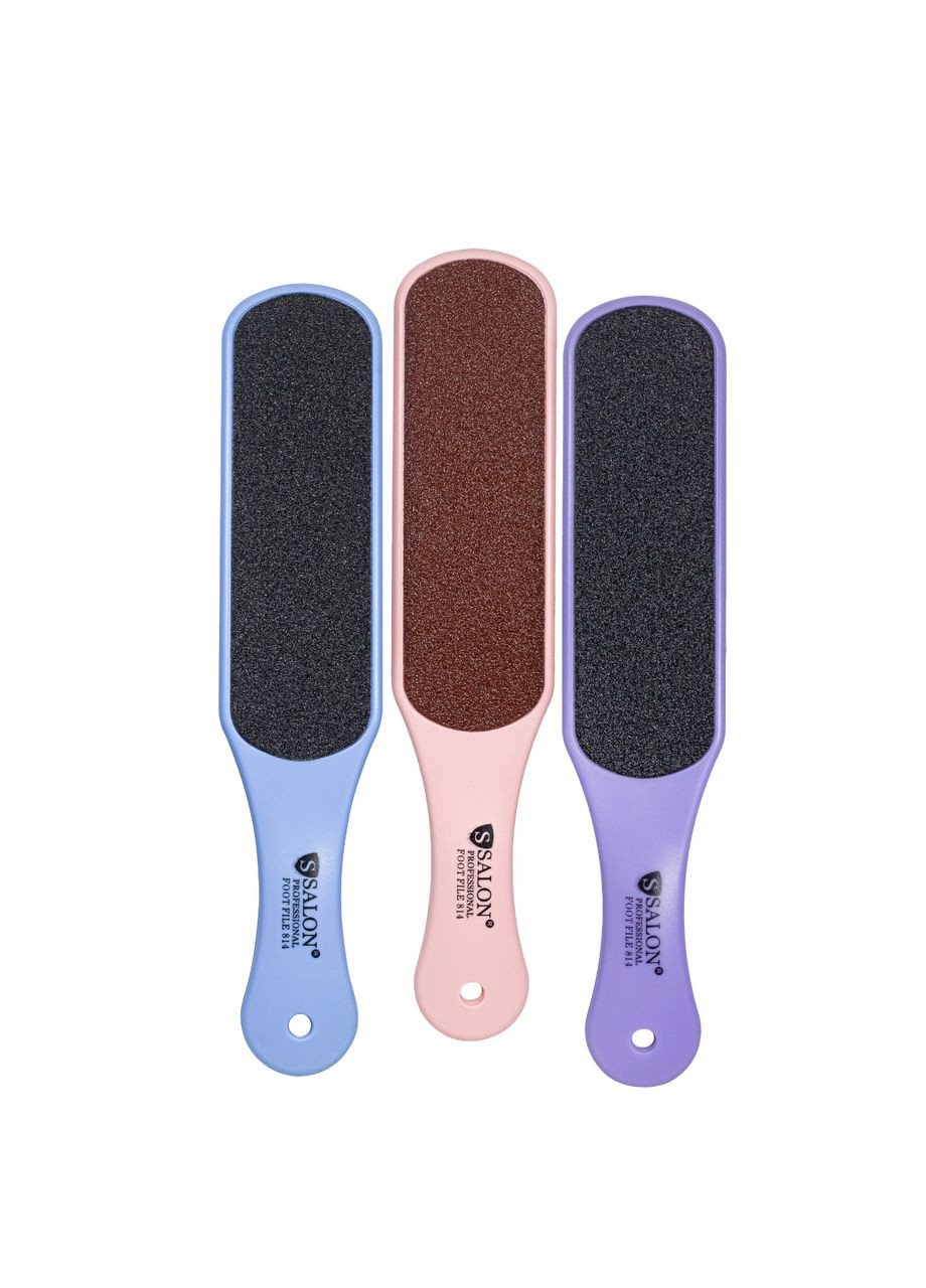 Терка для пяток двухсторонняя абразивная 814, Голубая Salon Professional (325880340)