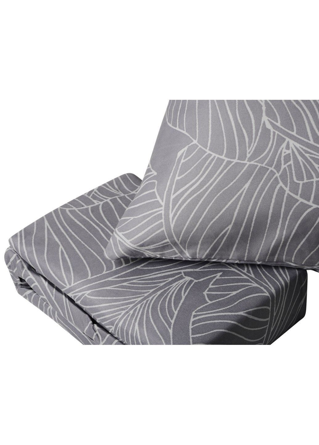 Комплект постельного белья Двуспальный 180х220 см Leaves Grey Y933-2-3 Soho (373414548)