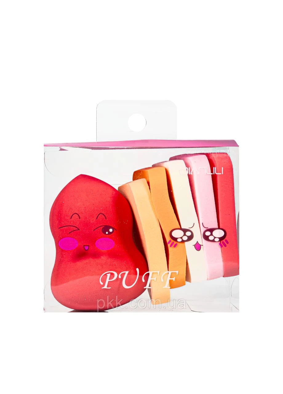 Спонжи для макияжа в наборе груша и прямоугольник Puffy 6 штук No Brand (302722652)