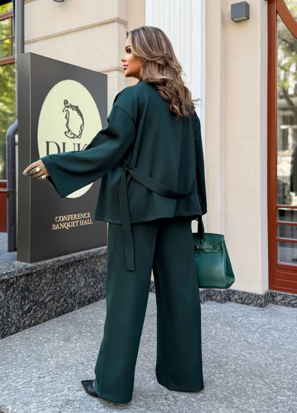 Костюм-кімоно жіночий діловий оверсайз фасону (кімоно + брюки) No Brand (356174380)