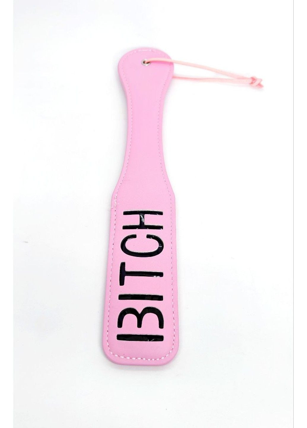 Шлепалка овальная с надписью Bitch PADDLE, розовая, 31,5 см DS Fetish (292011612)