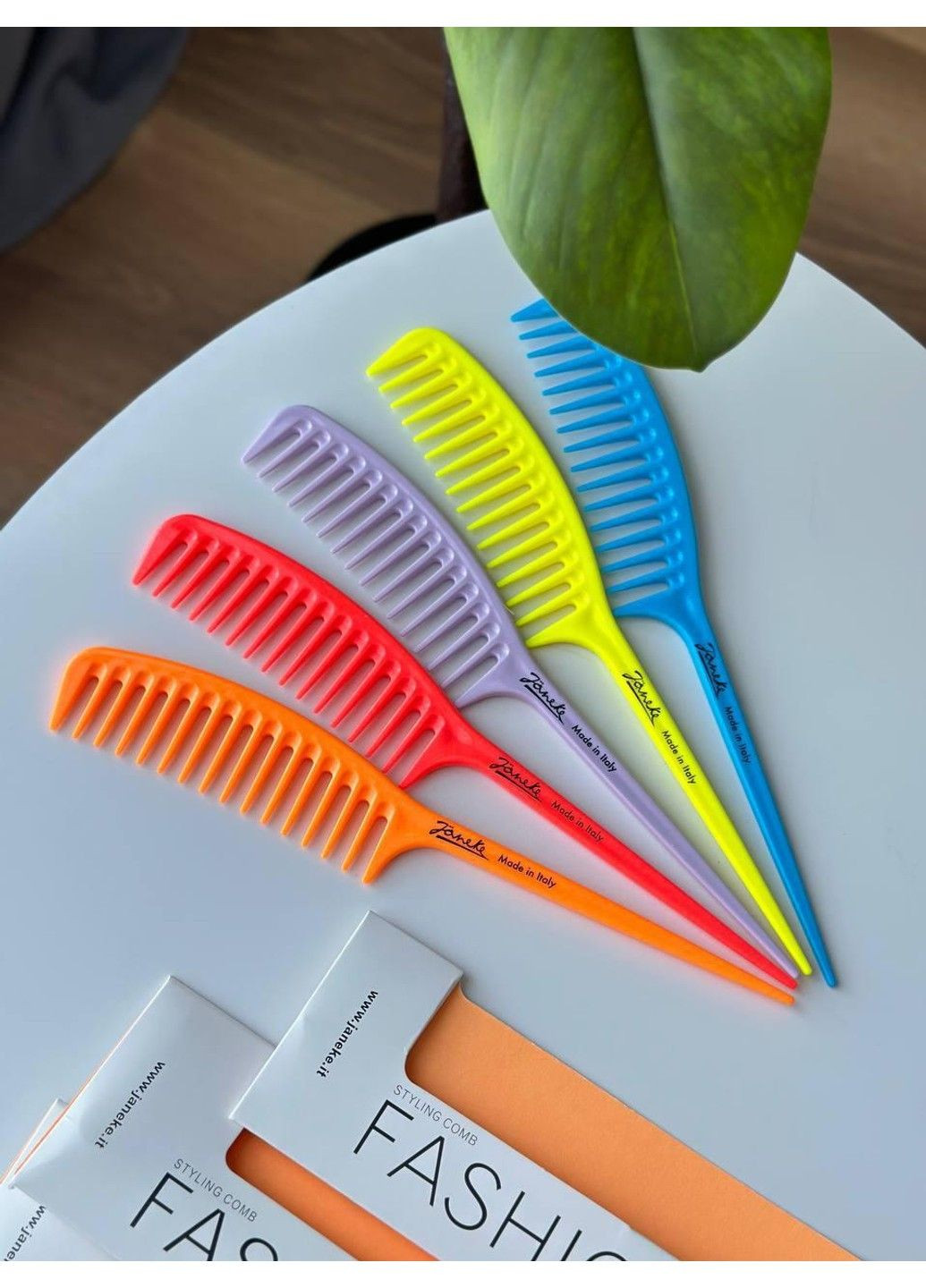 Гребінь для волосся Fashion Comb Жовтий неон Janeke (316519345)