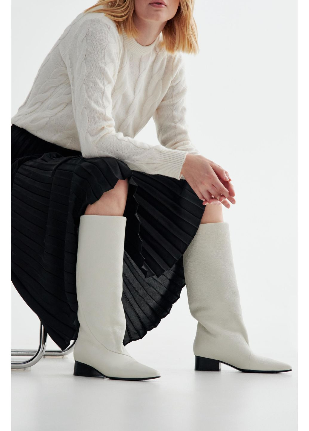 Чоботи, колір білий Estro (355885491)