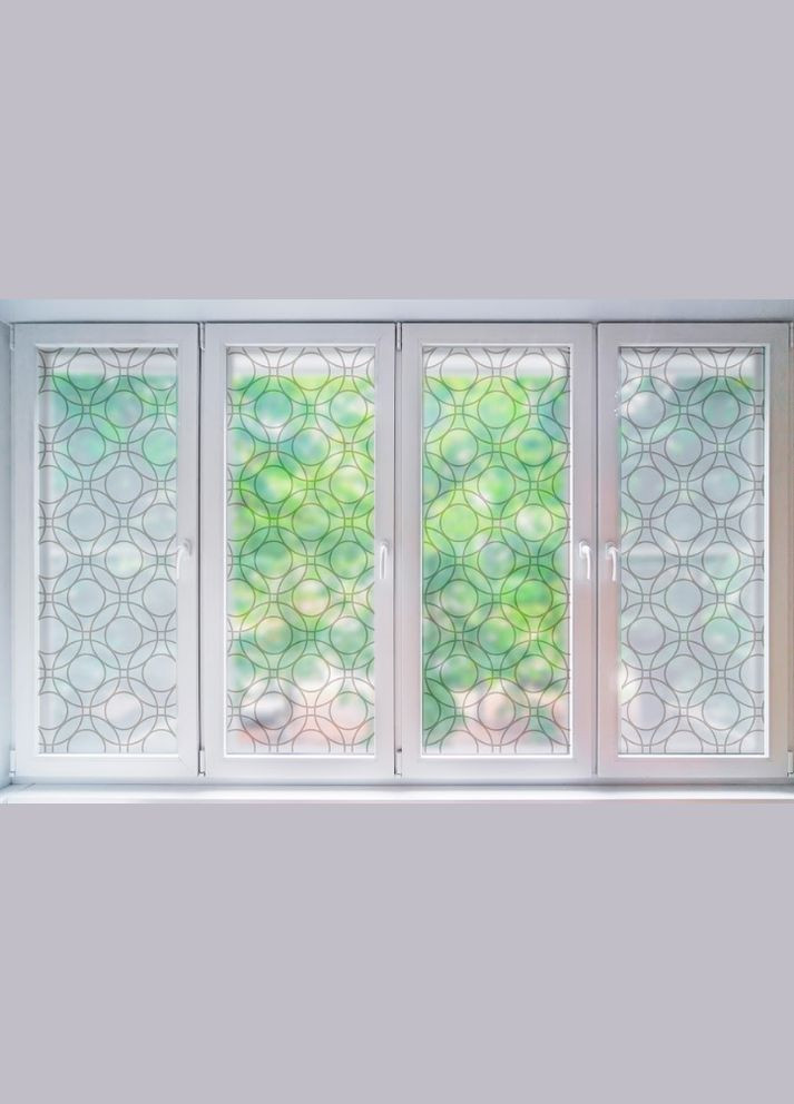 Солнцезахисна матуюча плівка на вікна і дзеркала Кола самоклейка на скло двері душову кабіну шафи купе 1 метр погонний Zatarga (324218710)