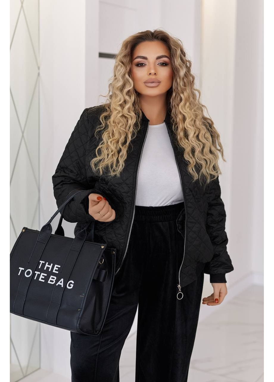 Черная куртка-бомбер эмми простыня с двух сторон,100 синтепон Україна