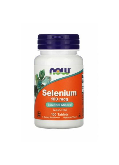 Селен (Selenium),, без дріжджів, 100 мкг, 100 таблеток (NOW01480) Now Foods (266038946)