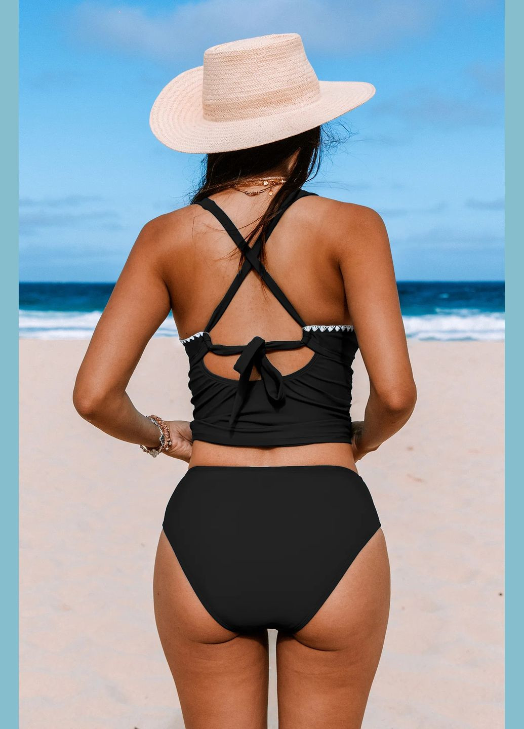 Черный летний купальник CUPSHE