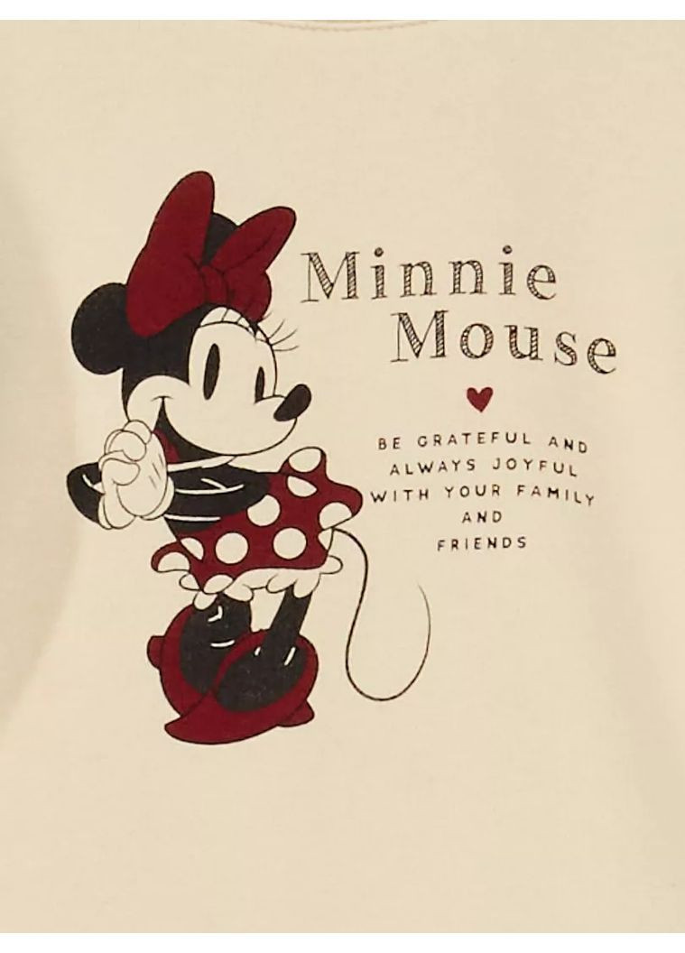 Kiabi свитшот флис,светло-бежевый с принтом, светло-бежевый