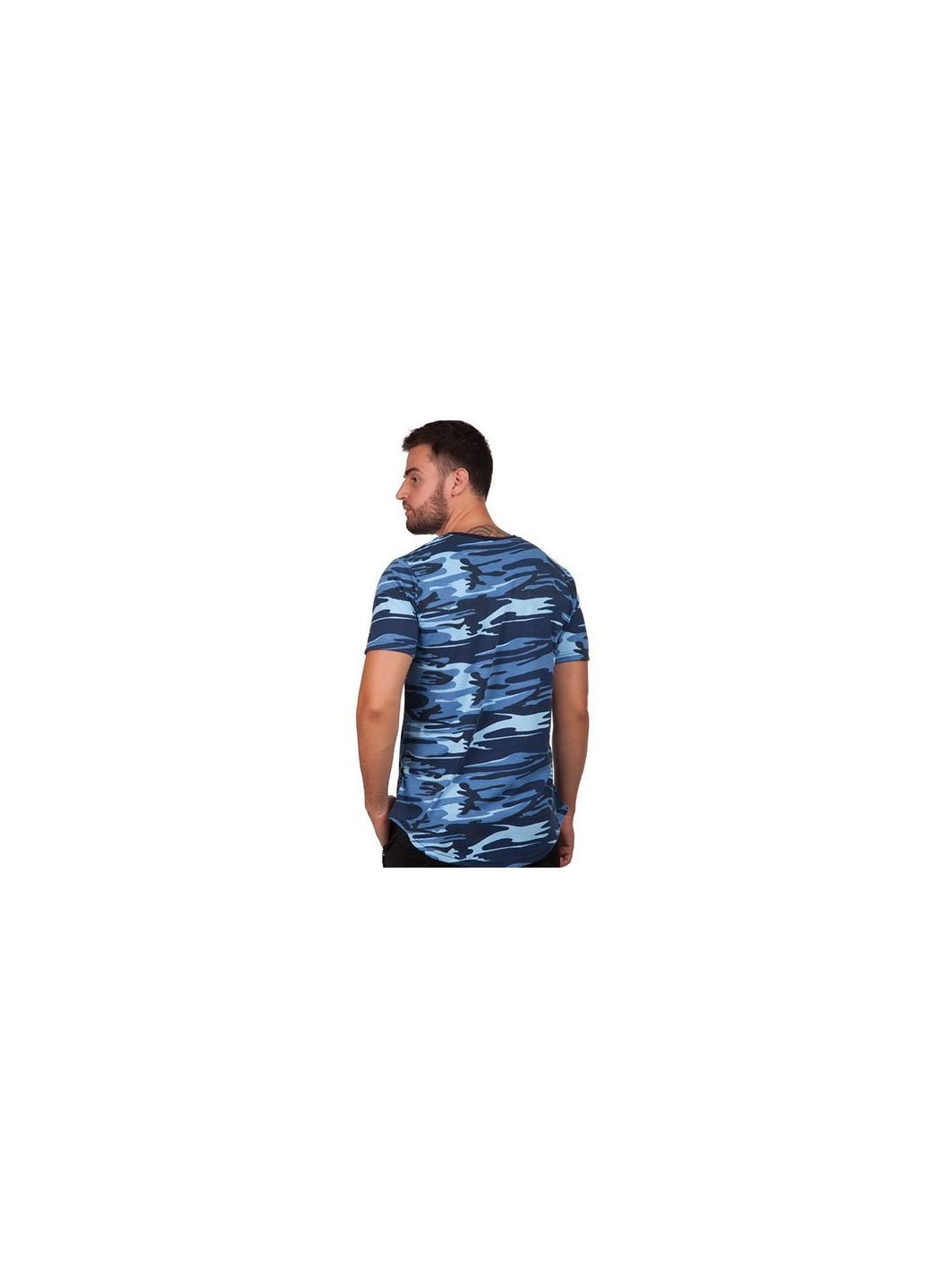 Комбинированная футболка мужская short army n015 синий (06508069) FDSO