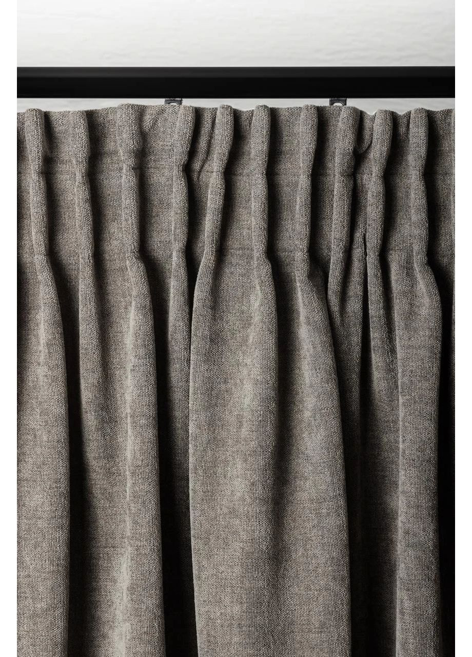 Шторы из матового шенила 2шт. 2,5м х от 2,5м до 3м HYGG (370367086)