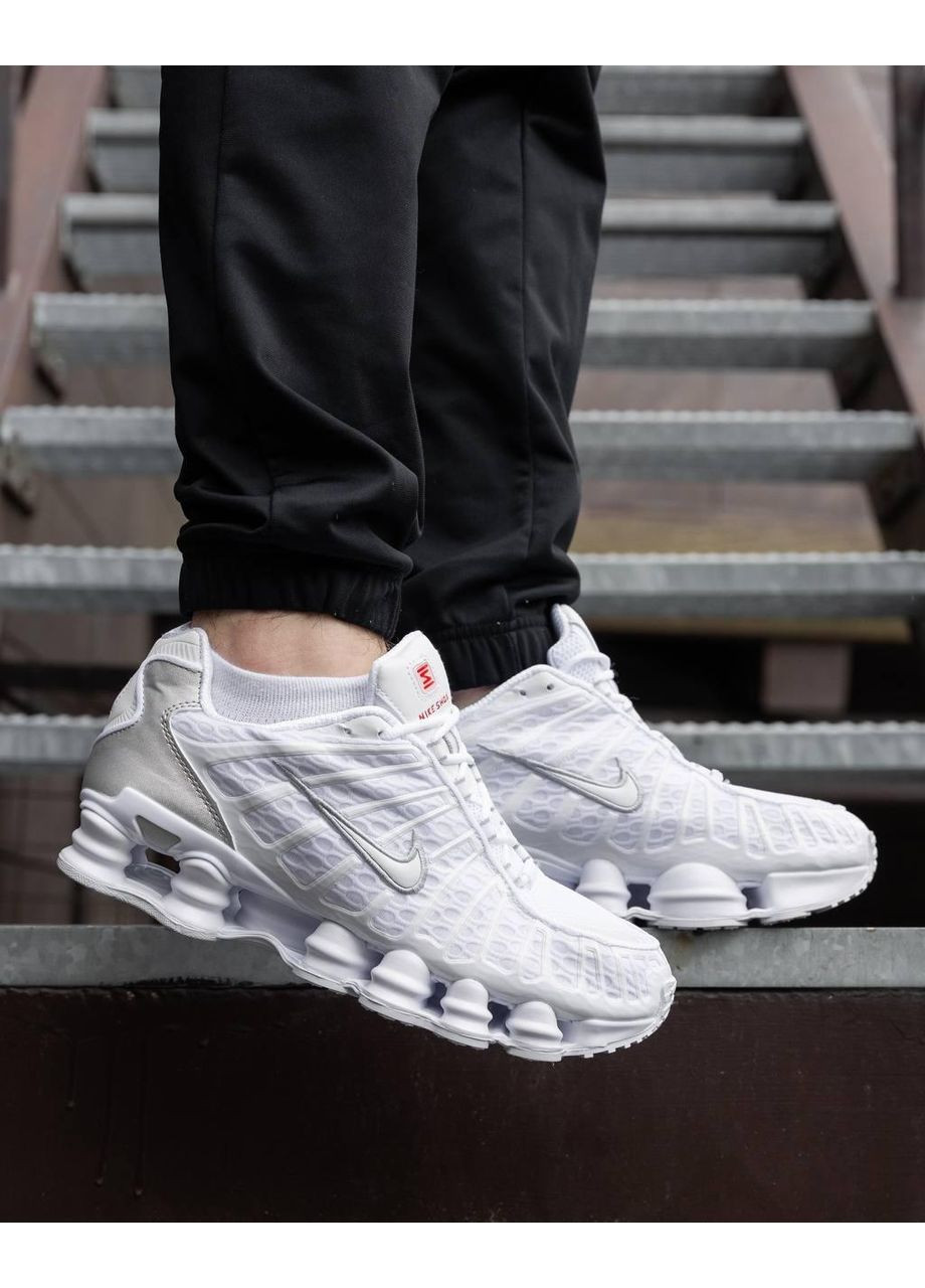 Білі Осінні кросівки чоловічі nike shox tl white найк шокс тл No Brand